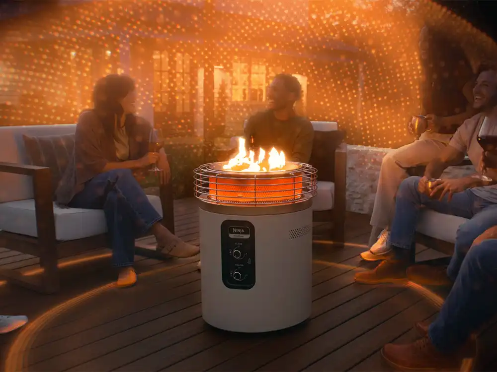 Ninja Fireside360 Outdoor Heater & Fire Pit and Top Cover Bundle